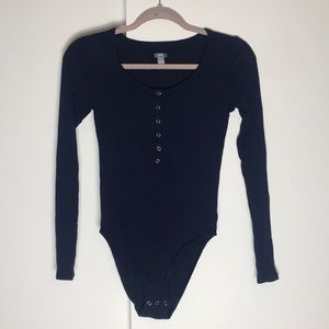 Navy blue body suit